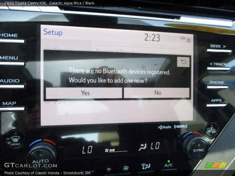 Galactic Aqua Mica / Black 2020 Toyota Camry XSE