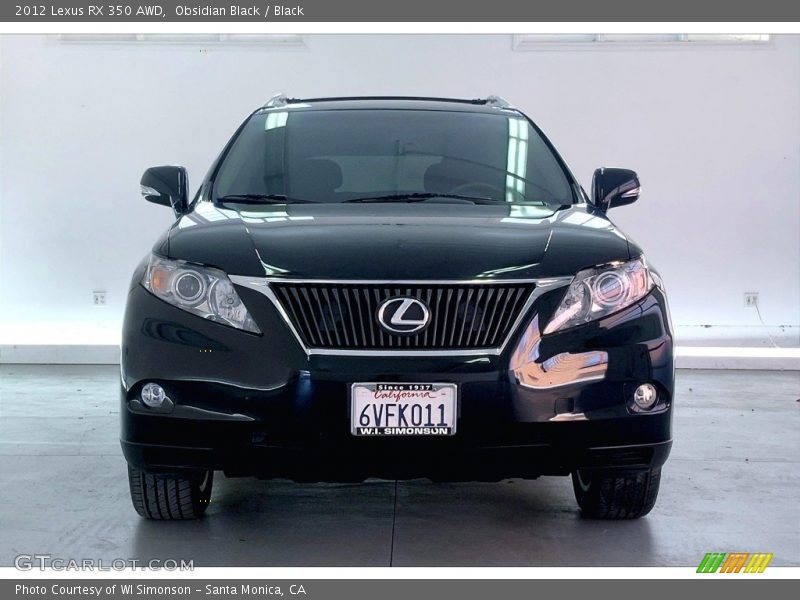 Obsidian Black / Black 2012 Lexus RX 350 AWD