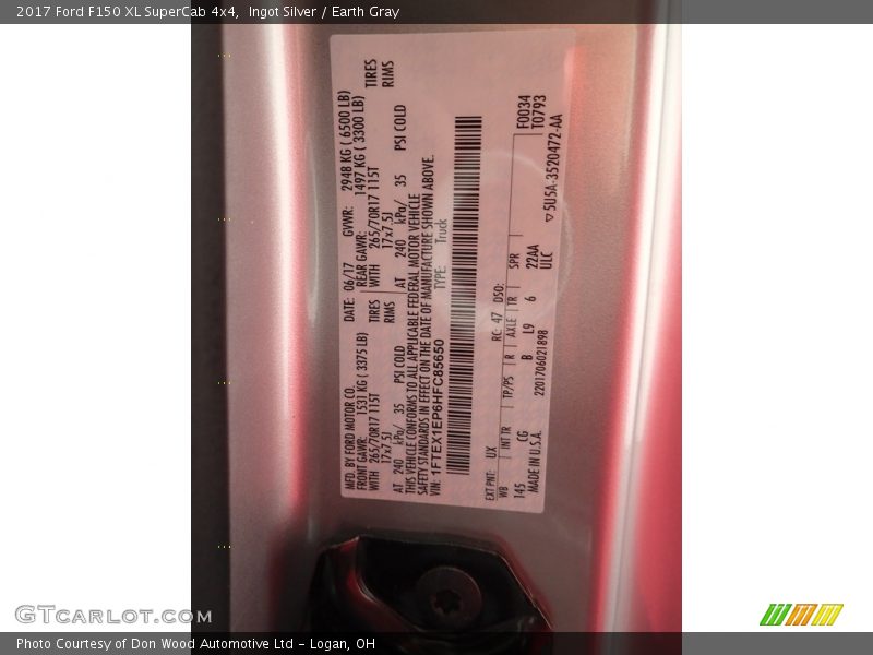 Ingot Silver / Earth Gray 2017 Ford F150 XL SuperCab 4x4