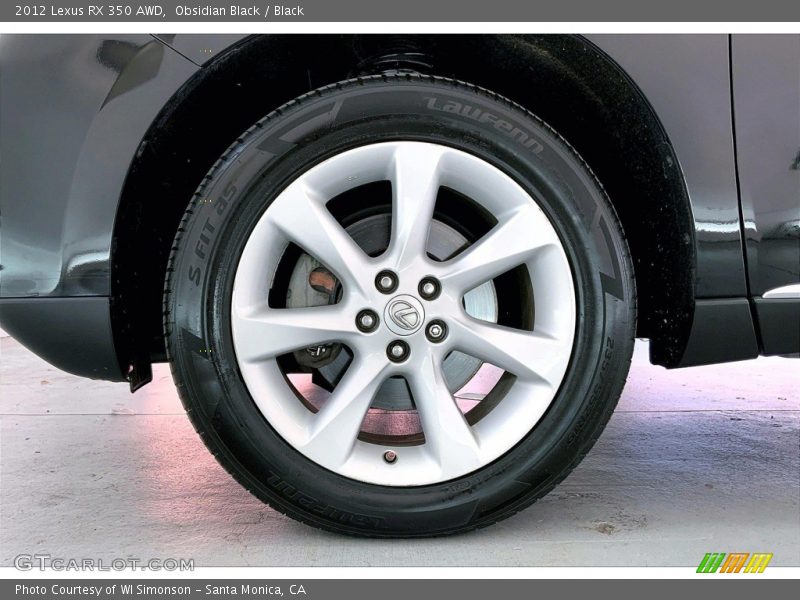 Obsidian Black / Black 2012 Lexus RX 350 AWD