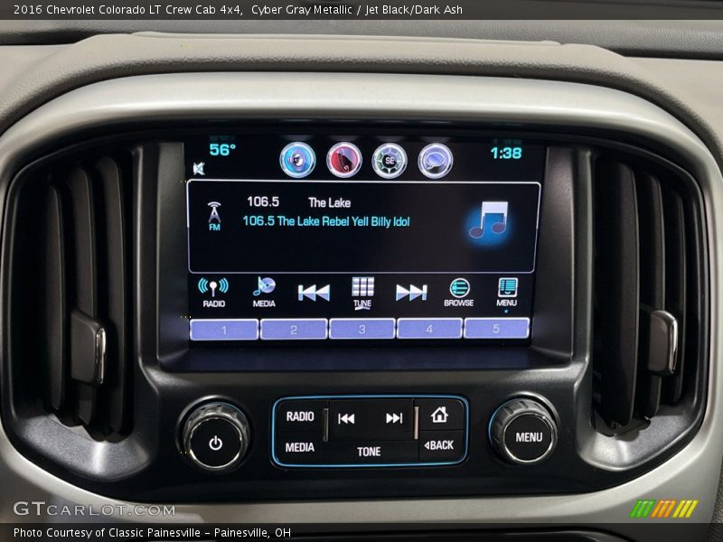 Cyber Gray Metallic / Jet Black/Dark Ash 2016 Chevrolet Colorado LT Crew Cab 4x4