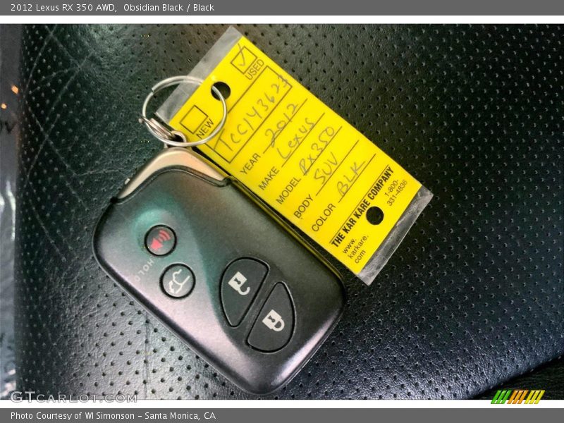 Obsidian Black / Black 2012 Lexus RX 350 AWD