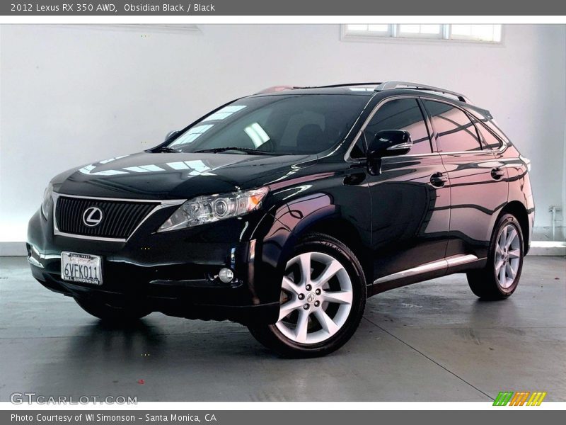 Obsidian Black / Black 2012 Lexus RX 350 AWD