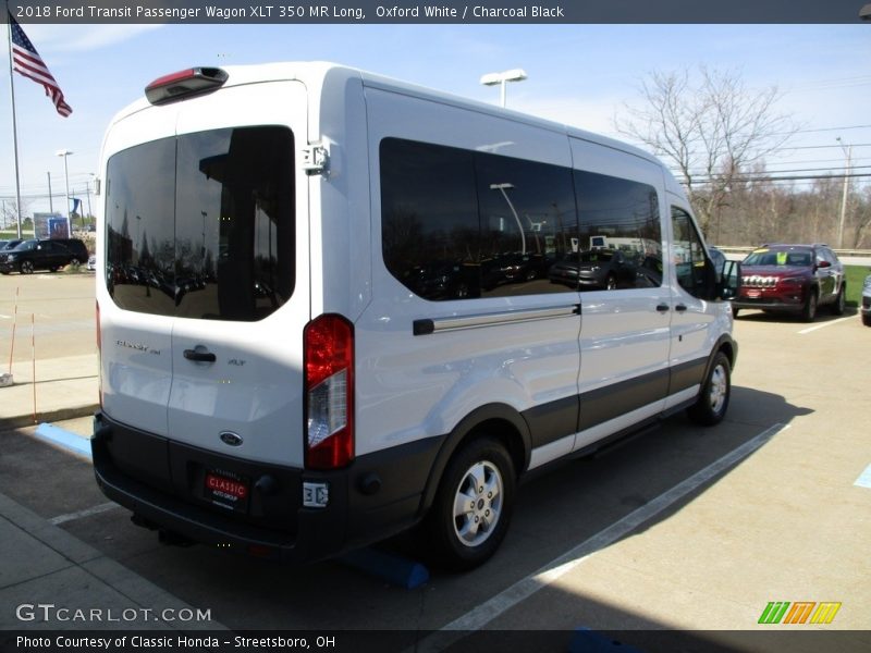 Oxford White / Charcoal Black 2018 Ford Transit Passenger Wagon XLT 350 MR Long