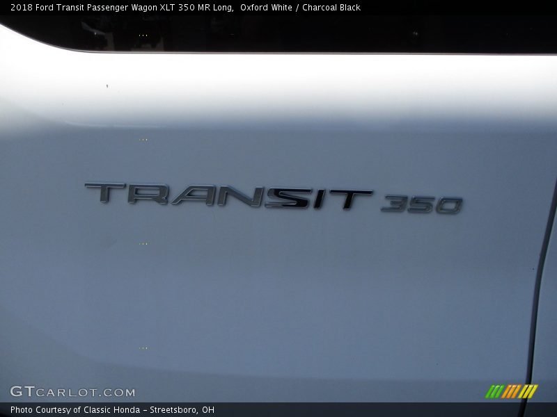 Oxford White / Charcoal Black 2018 Ford Transit Passenger Wagon XLT 350 MR Long