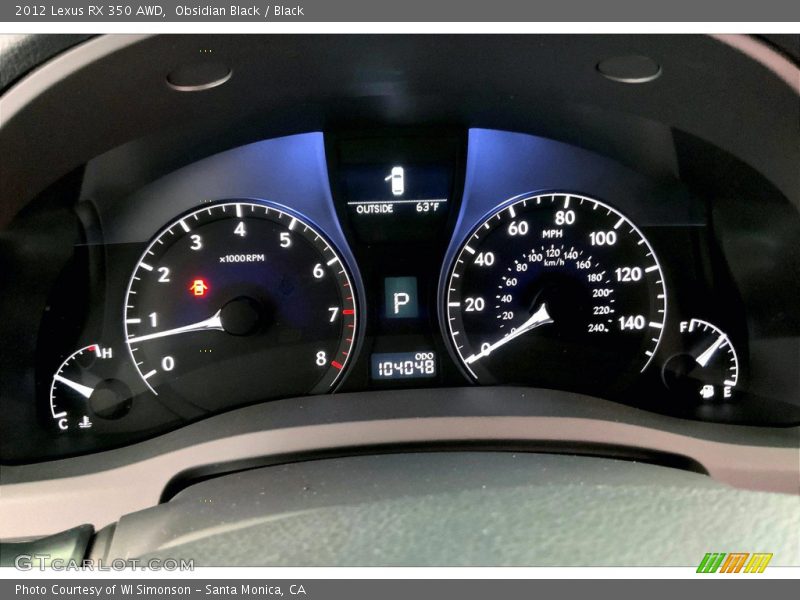 Obsidian Black / Black 2012 Lexus RX 350 AWD