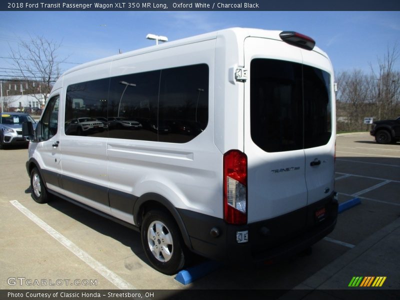 Oxford White / Charcoal Black 2018 Ford Transit Passenger Wagon XLT 350 MR Long