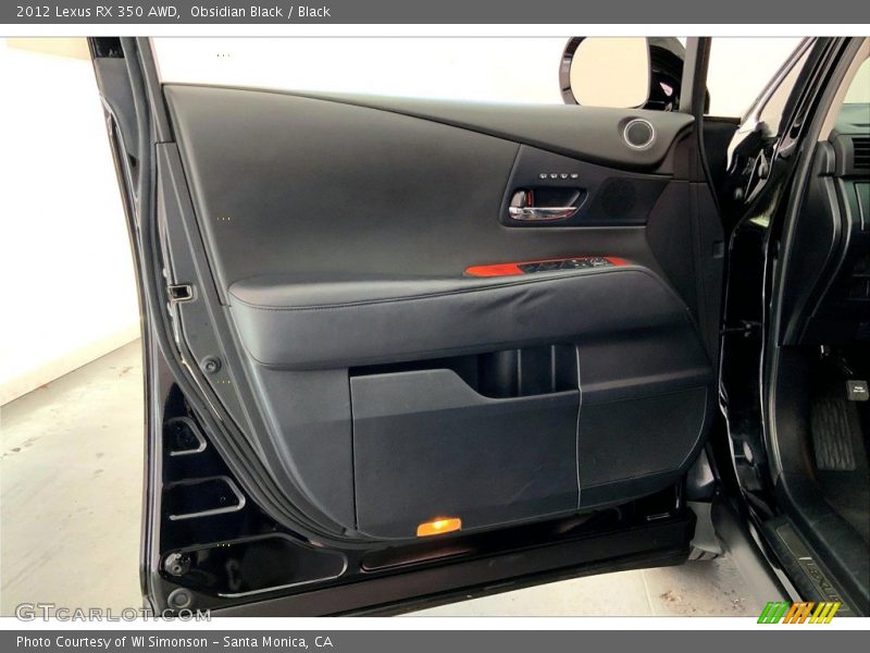 Obsidian Black / Black 2012 Lexus RX 350 AWD