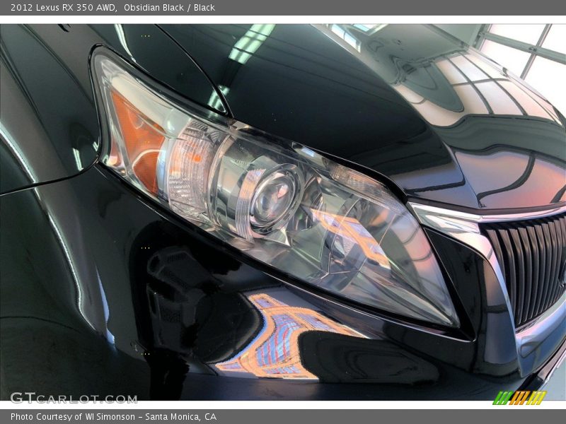Obsidian Black / Black 2012 Lexus RX 350 AWD