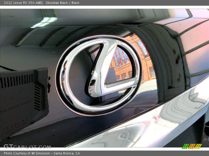 Obsidian Black / Black 2012 Lexus RX 350 AWD