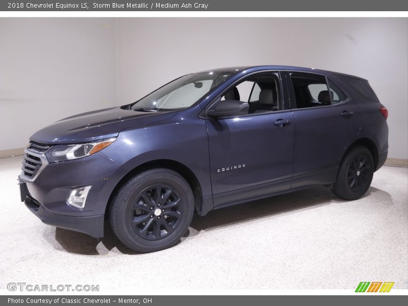 Storm Blue Metallic / Medium Ash Gray 2018 Chevrolet Equinox LS