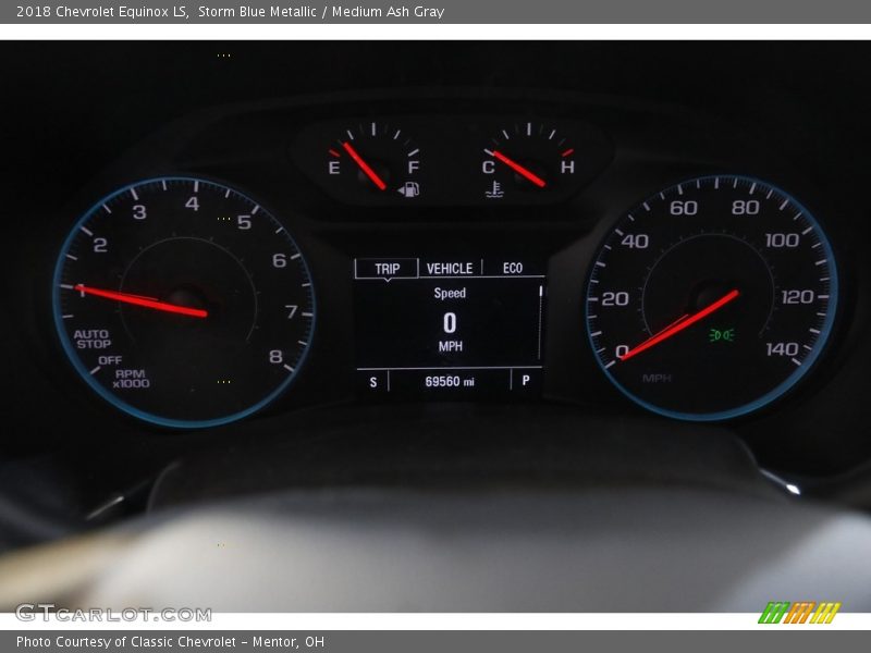 Storm Blue Metallic / Medium Ash Gray 2018 Chevrolet Equinox LS