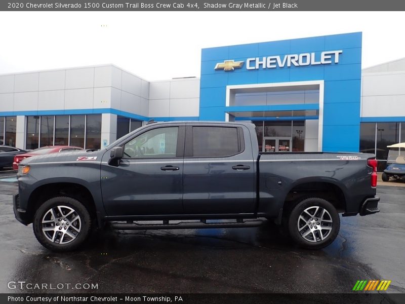 Shadow Gray Metallic / Jet Black 2020 Chevrolet Silverado 1500 Custom Trail Boss Crew Cab 4x4