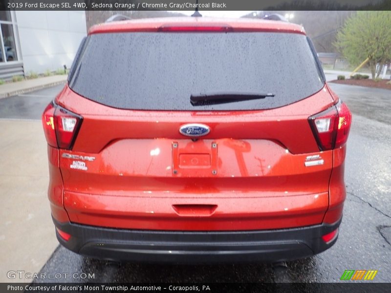 Sedona Orange / Chromite Gray/Charcoal Black 2019 Ford Escape SEL 4WD