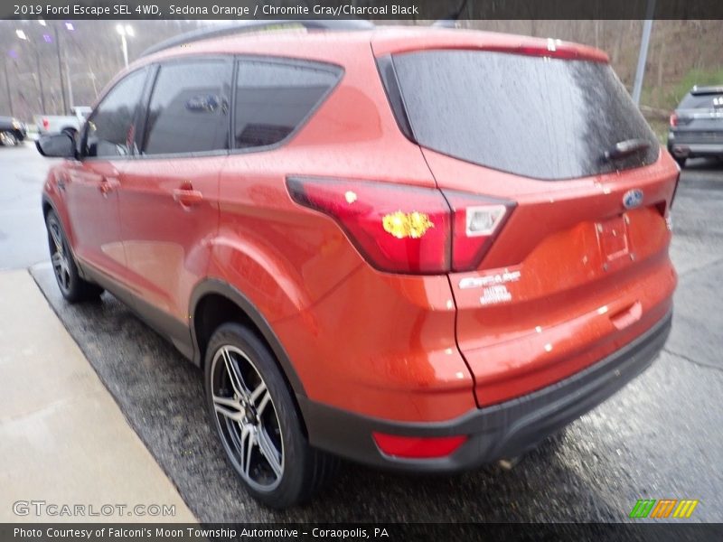 Sedona Orange / Chromite Gray/Charcoal Black 2019 Ford Escape SEL 4WD