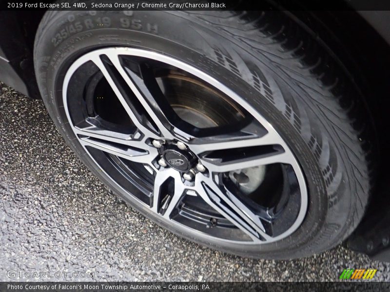 Sedona Orange / Chromite Gray/Charcoal Black 2019 Ford Escape SEL 4WD