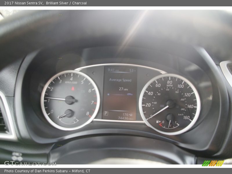 Brilliant Silver / Charcoal 2017 Nissan Sentra SV
