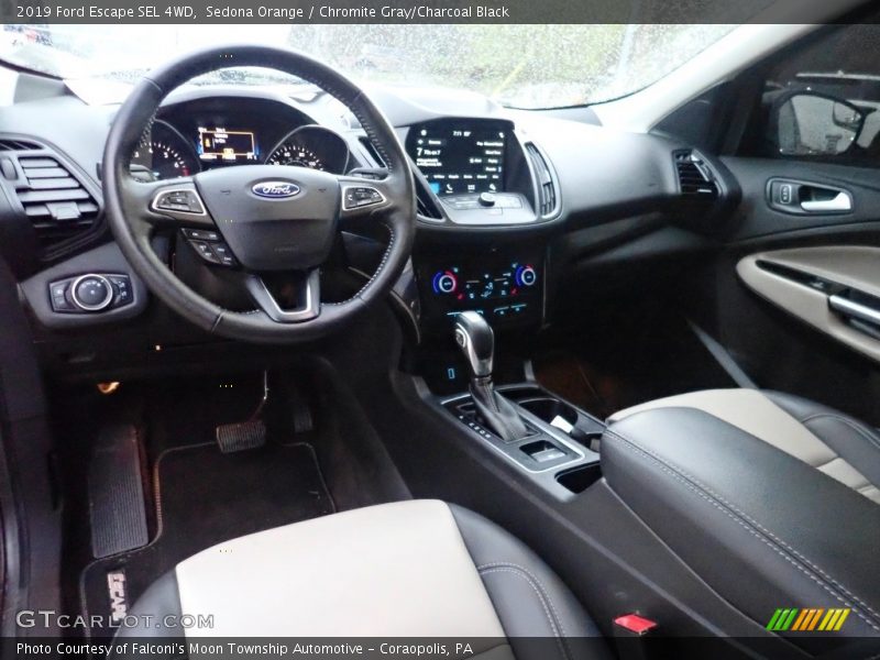 Sedona Orange / Chromite Gray/Charcoal Black 2019 Ford Escape SEL 4WD
