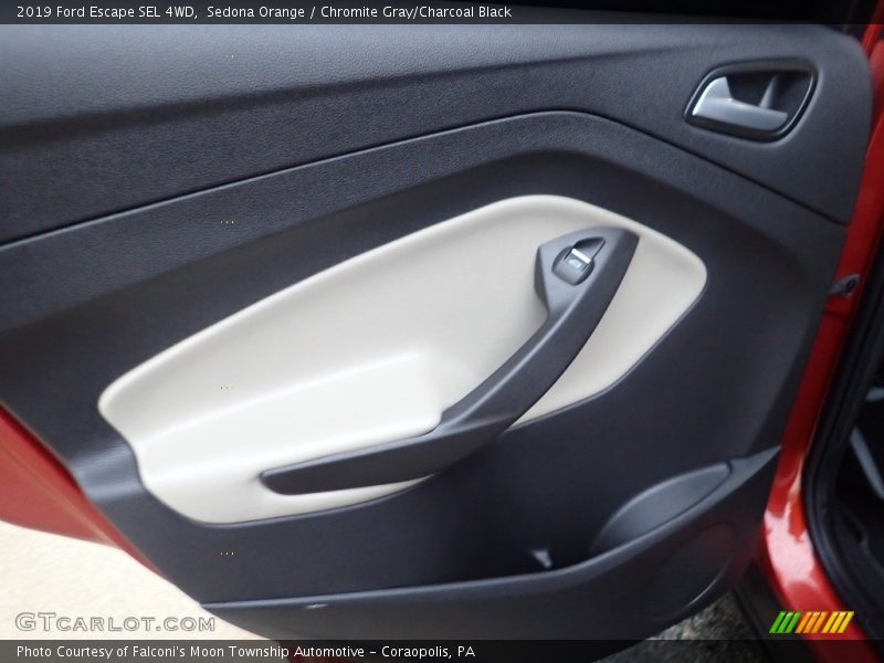 Sedona Orange / Chromite Gray/Charcoal Black 2019 Ford Escape SEL 4WD