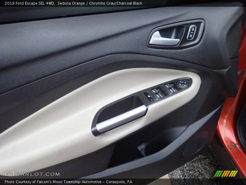Sedona Orange / Chromite Gray/Charcoal Black 2019 Ford Escape SEL 4WD