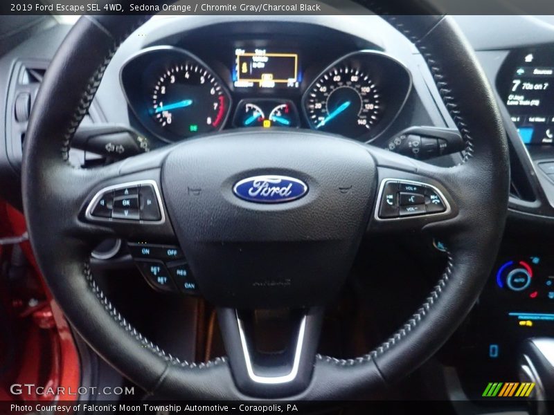 Sedona Orange / Chromite Gray/Charcoal Black 2019 Ford Escape SEL 4WD