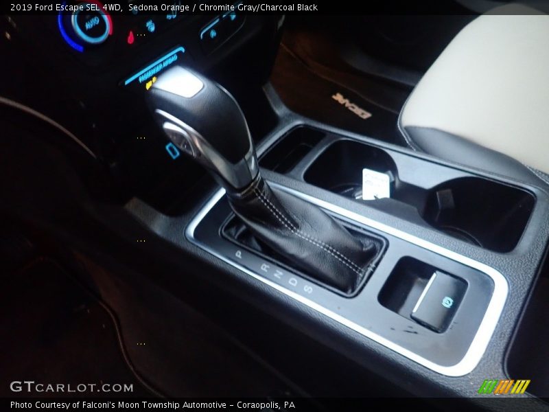 Sedona Orange / Chromite Gray/Charcoal Black 2019 Ford Escape SEL 4WD