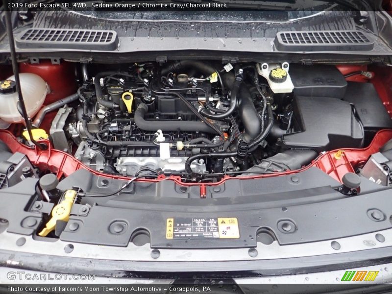 Sedona Orange / Chromite Gray/Charcoal Black 2019 Ford Escape SEL 4WD