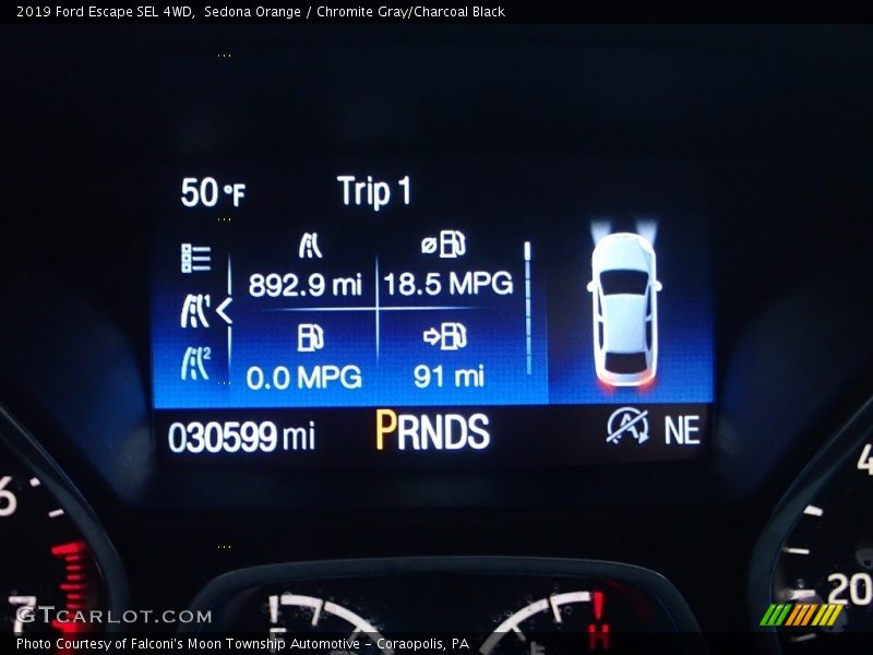Sedona Orange / Chromite Gray/Charcoal Black 2019 Ford Escape SEL 4WD