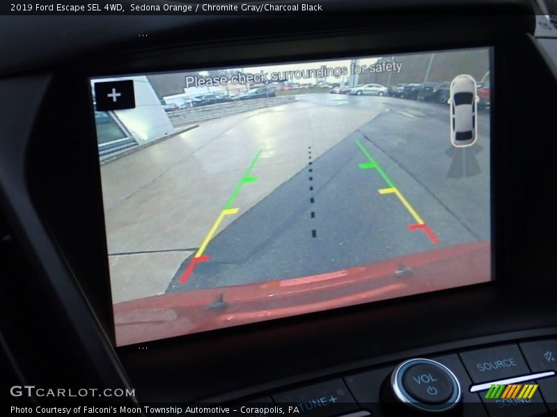 Sedona Orange / Chromite Gray/Charcoal Black 2019 Ford Escape SEL 4WD