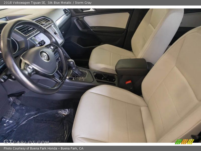 Silk Blue Metallic / Storm Gray 2018 Volkswagen Tiguan SE