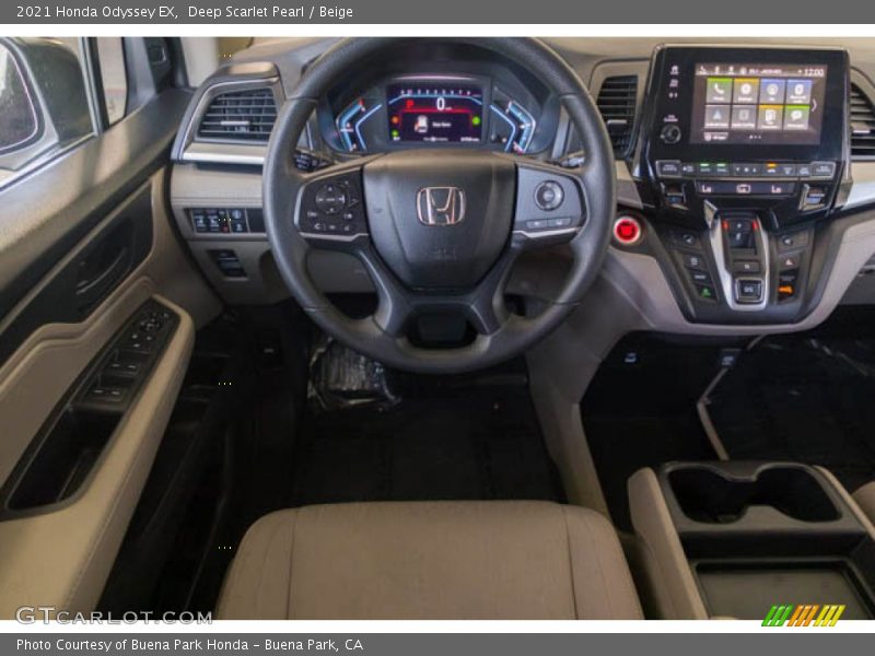 Deep Scarlet Pearl / Beige 2021 Honda Odyssey EX
