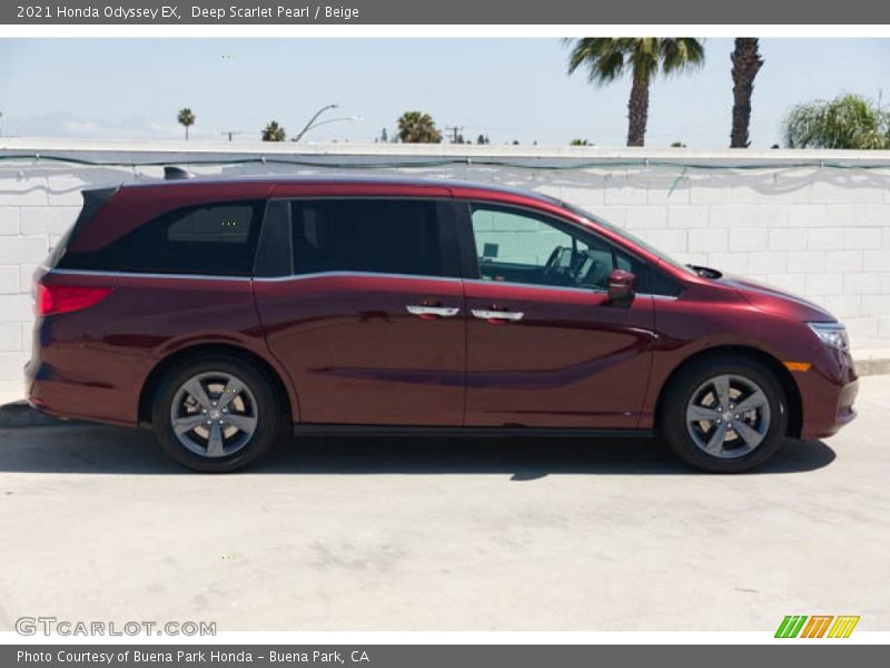 Deep Scarlet Pearl / Beige 2021 Honda Odyssey EX