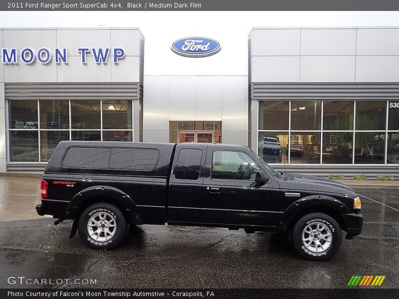 Black / Medium Dark Flint 2011 Ford Ranger Sport SuperCab 4x4