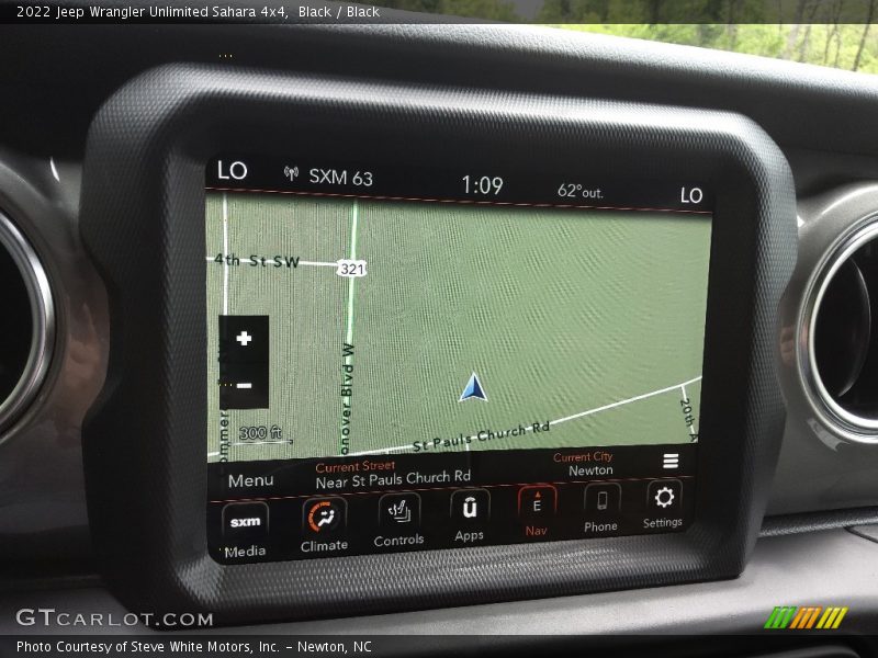Navigation of 2022 Wrangler Unlimited Sahara 4x4