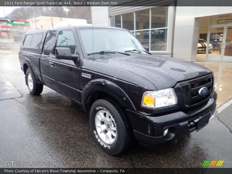Black / Medium Dark Flint 2011 Ford Ranger Sport SuperCab 4x4