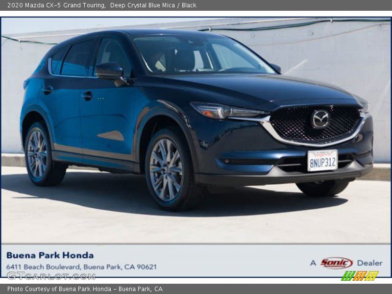 Deep Crystal Blue Mica / Black 2020 Mazda CX-5 Grand Touring