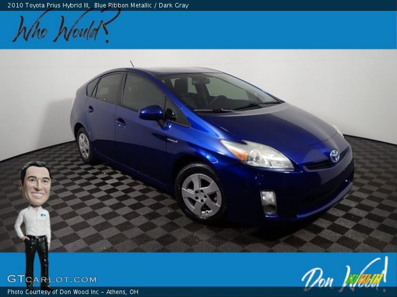 Blue Ribbon Metallic / Dark Gray 2010 Toyota Prius Hybrid III