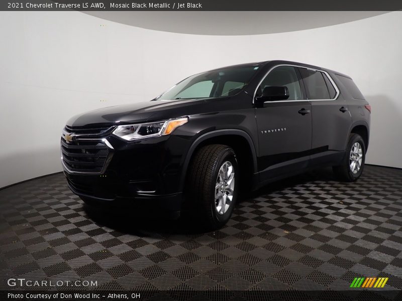 Mosaic Black Metallic / Jet Black 2021 Chevrolet Traverse LS AWD