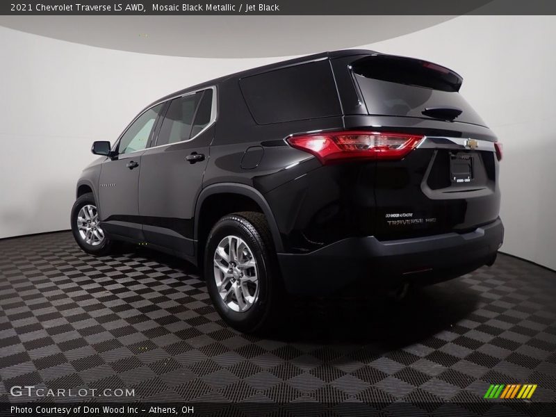 Mosaic Black Metallic / Jet Black 2021 Chevrolet Traverse LS AWD