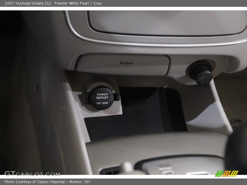 Powder White Pearl / Gray 2007 Hyundai Sonata GLS