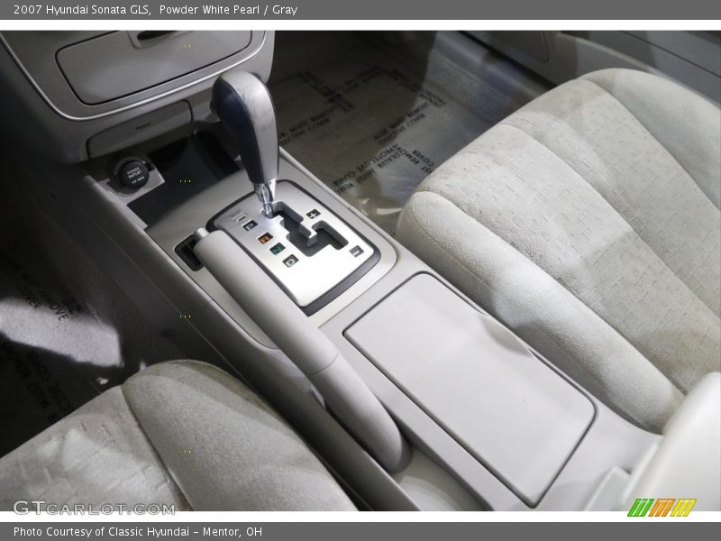 Powder White Pearl / Gray 2007 Hyundai Sonata GLS