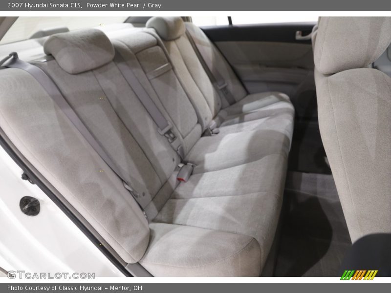 Powder White Pearl / Gray 2007 Hyundai Sonata GLS