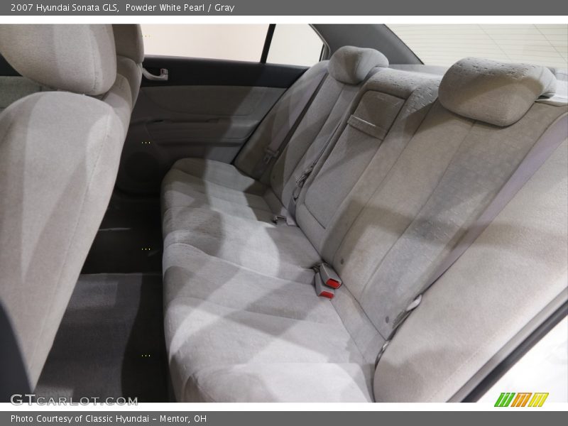 Powder White Pearl / Gray 2007 Hyundai Sonata GLS