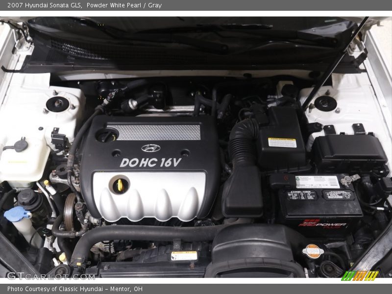 Powder White Pearl / Gray 2007 Hyundai Sonata GLS