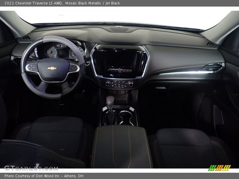Mosaic Black Metallic / Jet Black 2021 Chevrolet Traverse LS AWD