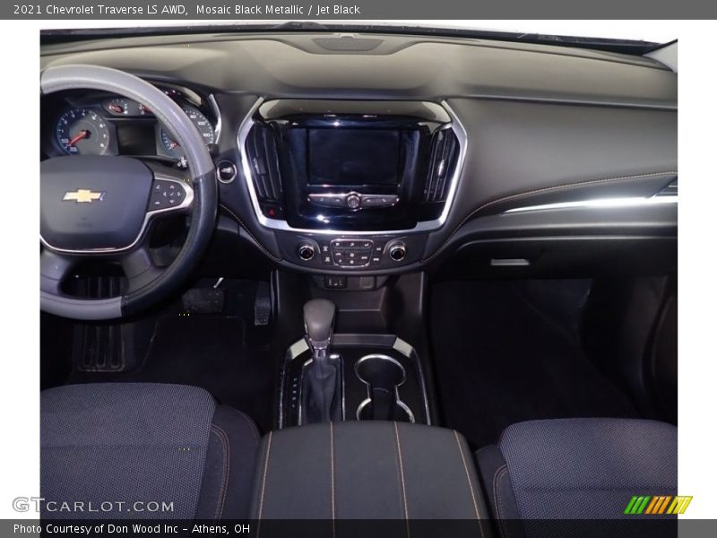 Mosaic Black Metallic / Jet Black 2021 Chevrolet Traverse LS AWD
