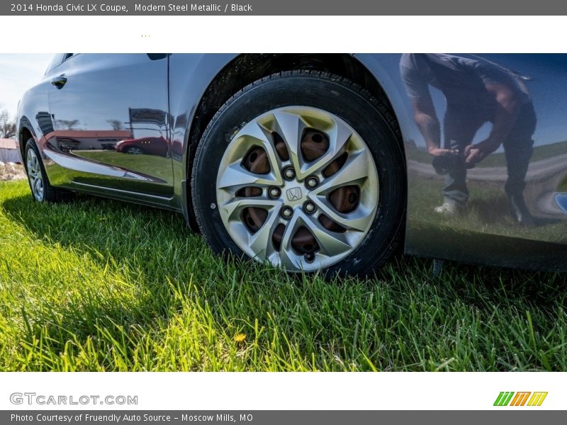 Modern Steel Metallic / Black 2014 Honda Civic LX Coupe