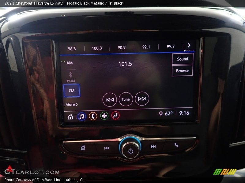 Mosaic Black Metallic / Jet Black 2021 Chevrolet Traverse LS AWD