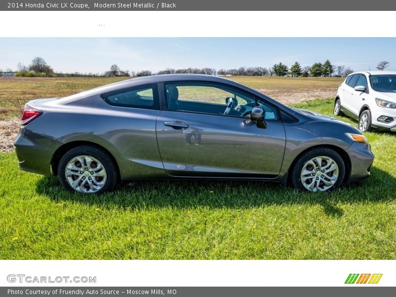Modern Steel Metallic / Black 2014 Honda Civic LX Coupe