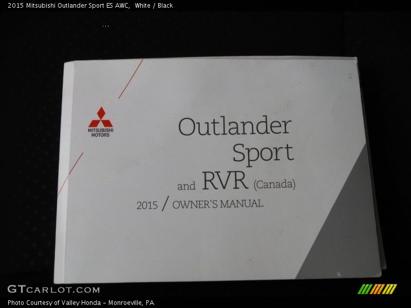 White / Black 2015 Mitsubishi Outlander Sport ES AWC